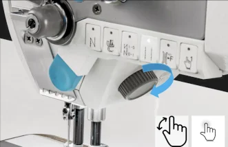 Elektronik El Çarkı
Entegre dijital el çarkının döndürülmesiyle mikrometrik ayar. Tek bir tıklamayla yarım dikiş!